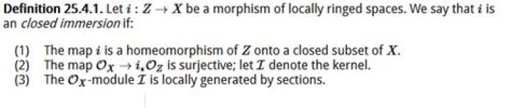Closed immersion definition