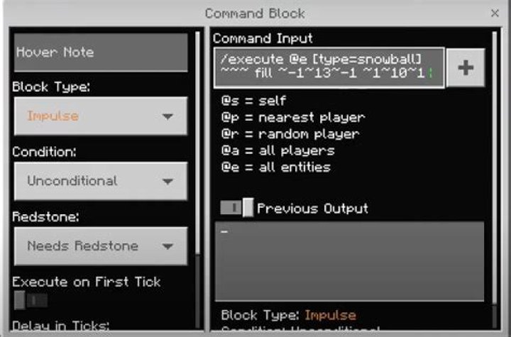 Command block to give specific player (in a certain radius) a status effect