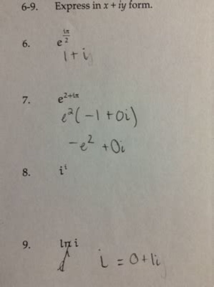 Express in x + iy form.