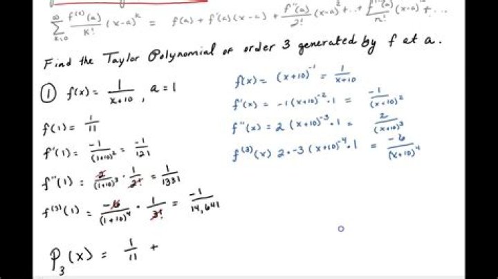 Find 3rd order Taylor polynomial