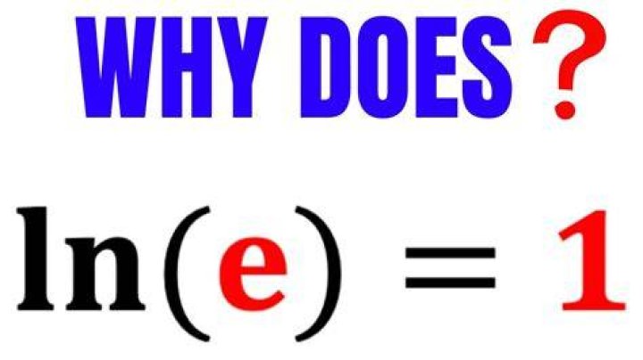 I have a hard time understanding why $\ln e=1$